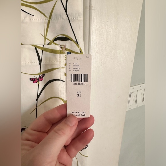 MAEVE NWT Size 31 Colette Cropped Pants - Butterfly - Picture 2 of 5